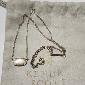 Kendra Scott White and Gold Elisa Necklace